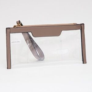 Transparent Flap Wristlet Pouch / Clutch Bag